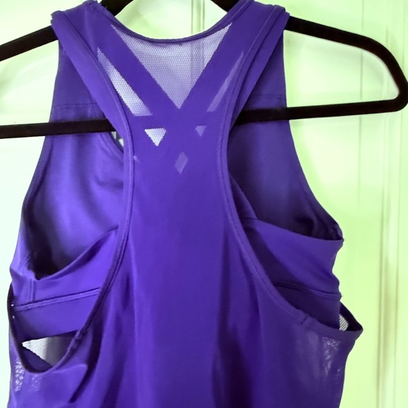 Lululemon Purple Fast As Light 2 in 1 Tank Workout Top with Cut Out Design - Picture 4 of 11